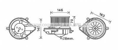 AVA QUALITY COOLING pe8394 -  Электродвигатель, вентиляция салона